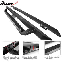 Load image into Gallery viewer, 2007-2021 Toyota Tundra Double Cab IKON V1 Black Running Boards Steel