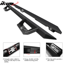 Load image into Gallery viewer, 2007-2021 Toyota Tundra Crew Max IKON V2 Black Running Boards Steel