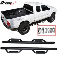 Load image into Gallery viewer, 2005-2022 Toyota Tacoma Quad Cab OEM Style Black Running Boards Steel