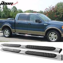 Load image into Gallery viewer, 2004-2014 Ford F150 Crew Cab OE Style Silver Black Running Board Steel