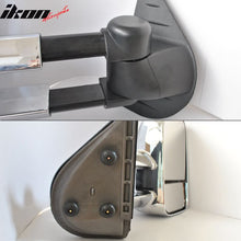 Load image into Gallery viewer, 2007-2014 Chevy Silverado Side Towing Mirrors Manual Non-Heated Chrome