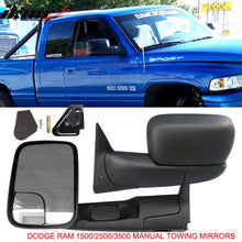 Load image into Gallery viewer, 1994-2001Â Dodge Ram 1500 1994-2002 2500 3500 Towing Mirrors &amp;Bracket