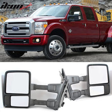 Load image into Gallery viewer, 1999-2015 F250F550 Side Towing Mirror Manual Signal Light Chrome 2PC
