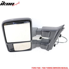 Load image into Gallery viewer, 1999-2015 Ford F250 F550 Tow Towing Mirrors Manual Pair