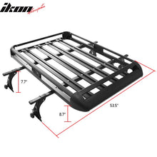Load image into Gallery viewer, Universal Black Roof Rack Luggage Carrier W/ Cross Bar Aluminum