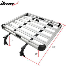 Load image into Gallery viewer, Universal Silver Roof Rack Luggage Carrier W/ Cross Bar Aluminum