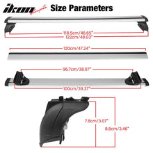Load image into Gallery viewer, 2008+ Audi Q5 06 Q7 2016+ X1 SUV 2PCS 47" Cross Bar Rail Cargo Carrier