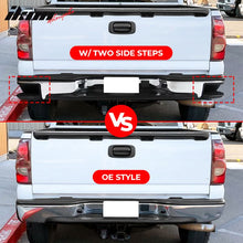 Load image into Gallery viewer, 1999-2006 Chevy Silverado Sierra Chrome Black Rear Step Bumper Steel