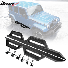 Load image into Gallery viewer, 2007-2018 Jeep Wrangler 4Dr BZ Style Black Running Board Side Step Bar
