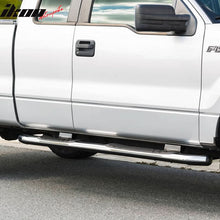 Load image into Gallery viewer, 2004-2014 Ford F150 Extended Cab OE Silver Black Running Board Steel