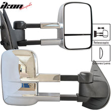 Load image into Gallery viewer, 2007-2014 Chevy Silverado Side Towing Mirrors Manual Non-Heated Chrome