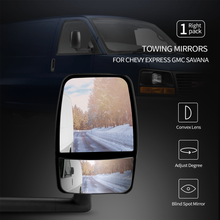 Load image into Gallery viewer, 2003-2017Â Chevy Express GMC Savana Side View Towing Mirror Textured