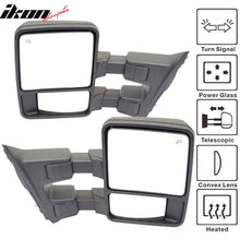 Load image into Gallery viewer, 2003-2007Â Ford F250 Side View Tow Mirrors Ext Power Heated Turn Light