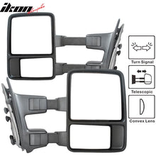 Load image into Gallery viewer, 1999-2015 F250F550 Side Towing Mirror Manual Signal Light Chrome 2PC