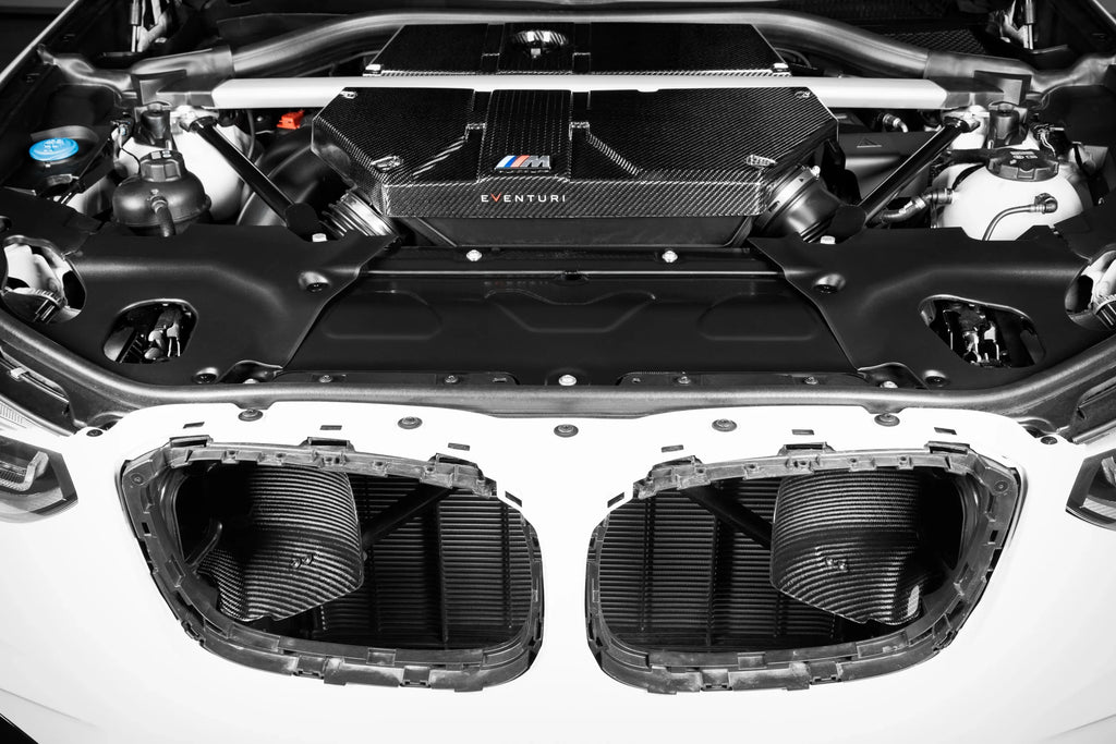 Eventuri F97 X3M / F98 X4M Black Carbon Intake Lid + Carbon Scoops - LCI - EVE-FX34M-LCI-INT