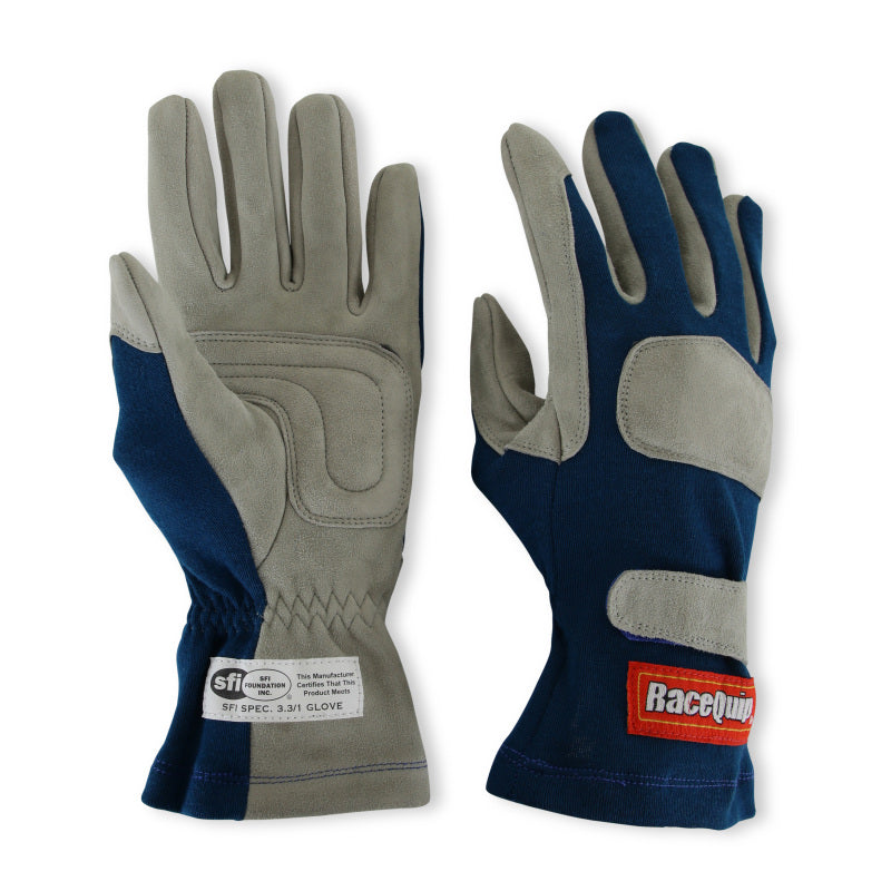 RaceQuip Blue 1-Layer SFI-1 Glove - Medium