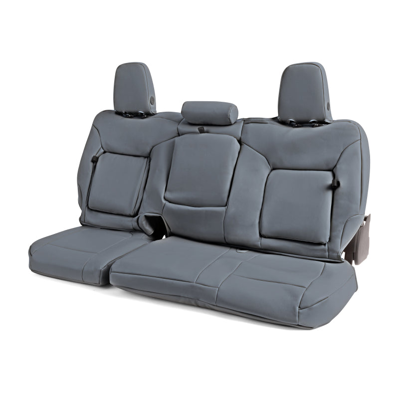 Covercraft 14-18 Chevrolet Silverado Leatherette PrecisionFitFront Row Seat Covers - Med Grey