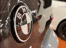 Load image into Gallery viewer, BMW Roundel Emblem Covers - Full Carbon Fiber Black and White Style