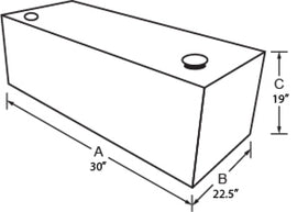 Tradesman Aluminum Rectangular Liquid Storage Tank (55 Gallon Capacity) - Brite