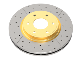 DBA 2004-2007 Toyota Prado / Lexus GX 470 Front Drilled & Slotted Street Series Rotor