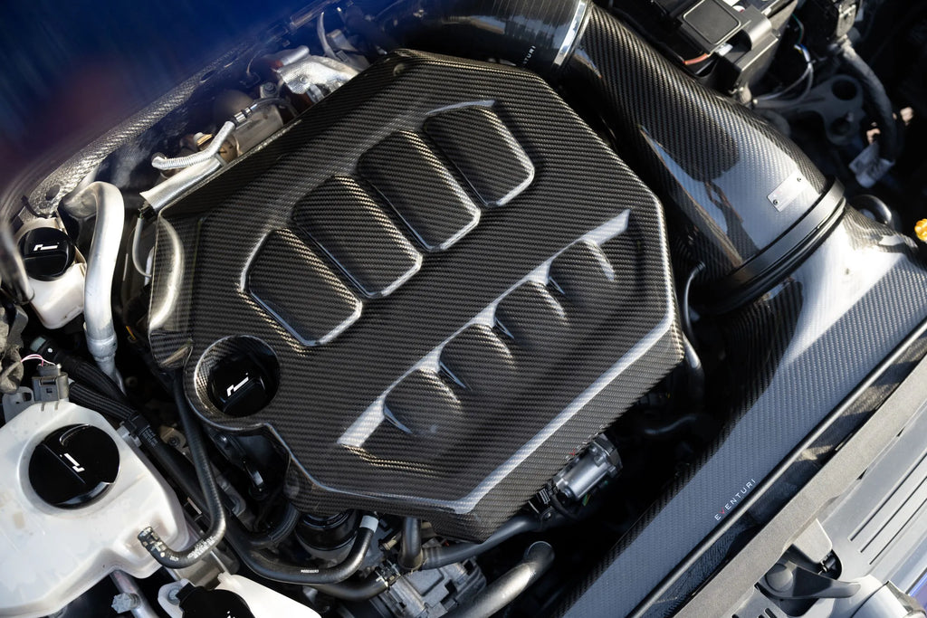 Eventuri MK8 Golf R, GTi Black Carbon engine cover - EVE-EA8884-CF-ENG