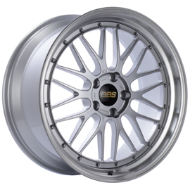 BBS LM 20x8.5 5x112 ET38 Diamond Silver Center Diamond Cut Lip Wheel -82mm PFS/Clip Required