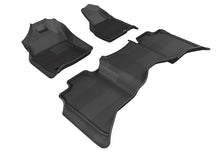Load image into Gallery viewer, 3D MAXpider 2012-2020 Dodge Ram 1500/2500/3500 Crew Cab Kagu 1st &amp; 2nd Row Floormats - Black