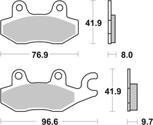 Load image into Gallery viewer, Brembo OE 99-01 Triumph Daytona 750cc Brake Pad - Rear