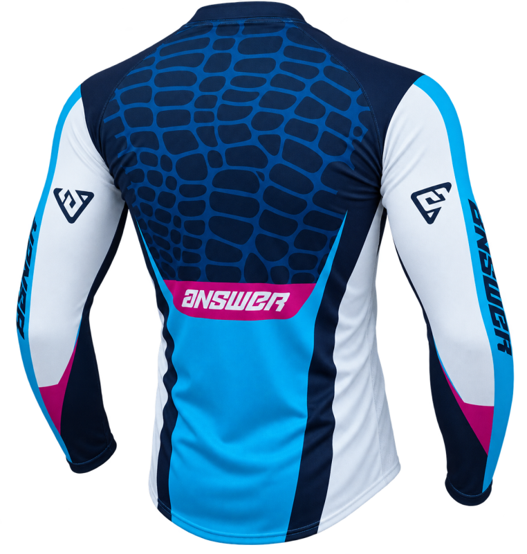 Answer  Elite Camo Jersey Cyan/Hyper Acid/Black Youth - Medium
