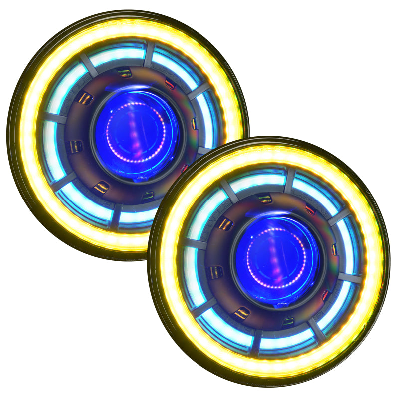 ORACLE Lighting 07-18 Jeep Wrangler JK Oculus 7in. ColorSHIFT Bi-LED Projector Headlights NO RETURNS