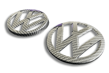 Load image into Gallery viewer, VW Golf 7 - Base, GTI, R - Carbon Fiber Look Emblem Set (2012-2017)