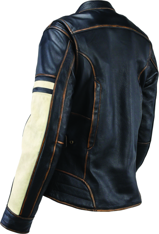 Kuryakyn By River Road Dame Vintage Leather Jacket Black Womens - Small