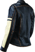 Load image into Gallery viewer, Kuryakyn By River Road Dame Vintage Leather Jacket Black Womens - Small