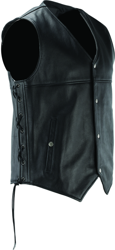 Kuryakyn By River Road Old Skool Leather Vest Black - Large