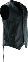 Load image into Gallery viewer, Kuryakyn By River Road Old Skool Leather Vest Black - Large