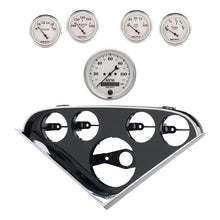 Load image into Gallery viewer, Autometer Old Tyme White Direct Fit Dash Kit 55-56 Chevrolet (1 x 3-3/8in. / 4 x 2-1/16in.)