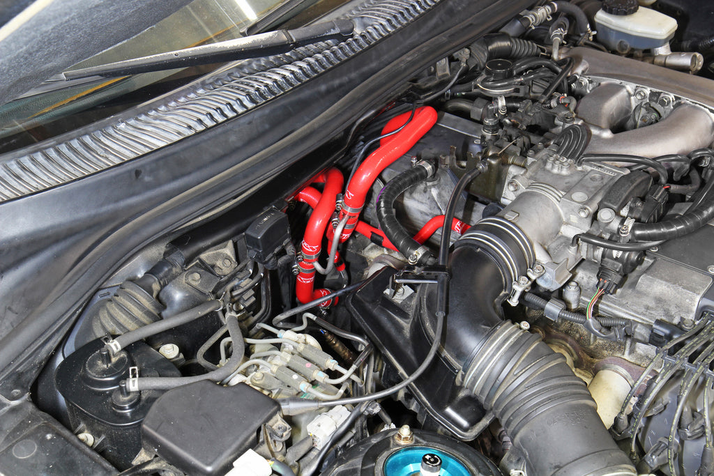HPS Performance 57-2014-RED 3-ply reinforced silicone replaces rubber heater and throttle body coolant hoses