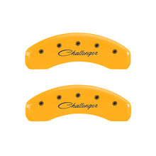 Load image into Gallery viewer, MGP 4 Caliper Covers Engraved Front &amp; Rear With stripes/Dodge Black finish silver ch