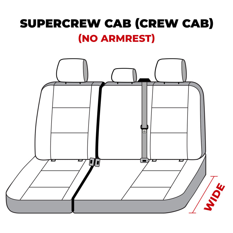 Covercraft 19-24 Ford F-250 Waterproof Polyester SeatSaver Custom Second Row Seat Covers - Taupe