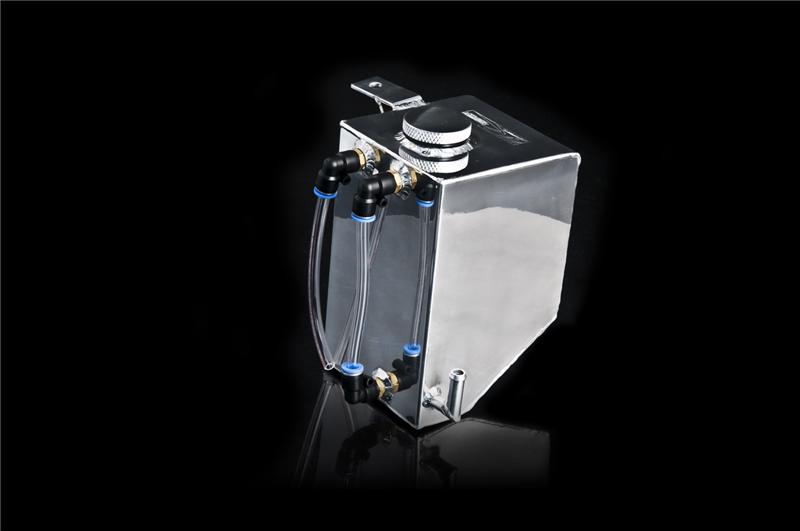 Weapon R Universal Catch Tank 18 fl oz (Stealth Black) Top Outlet Aluminum Coolant Overflow Tank