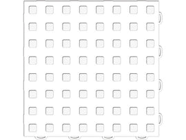WeatherTech TechFloor 12in x 12in Solid Floor Tile w/ Raised Squares - White