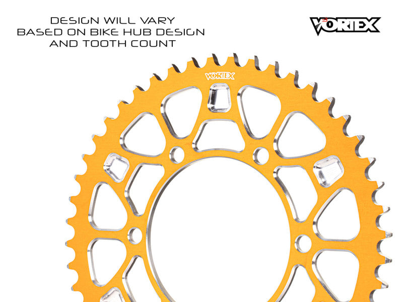 Vortex Racing V4 47 Tooth 530 Rear Sprocket - Orange