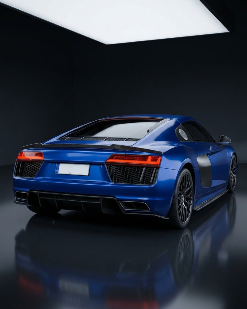 2016–2019 Audi R8 V10 / V10 Plus Coupe 4S E-Tron Style Rear Spoiler Set – Carbon Fiber