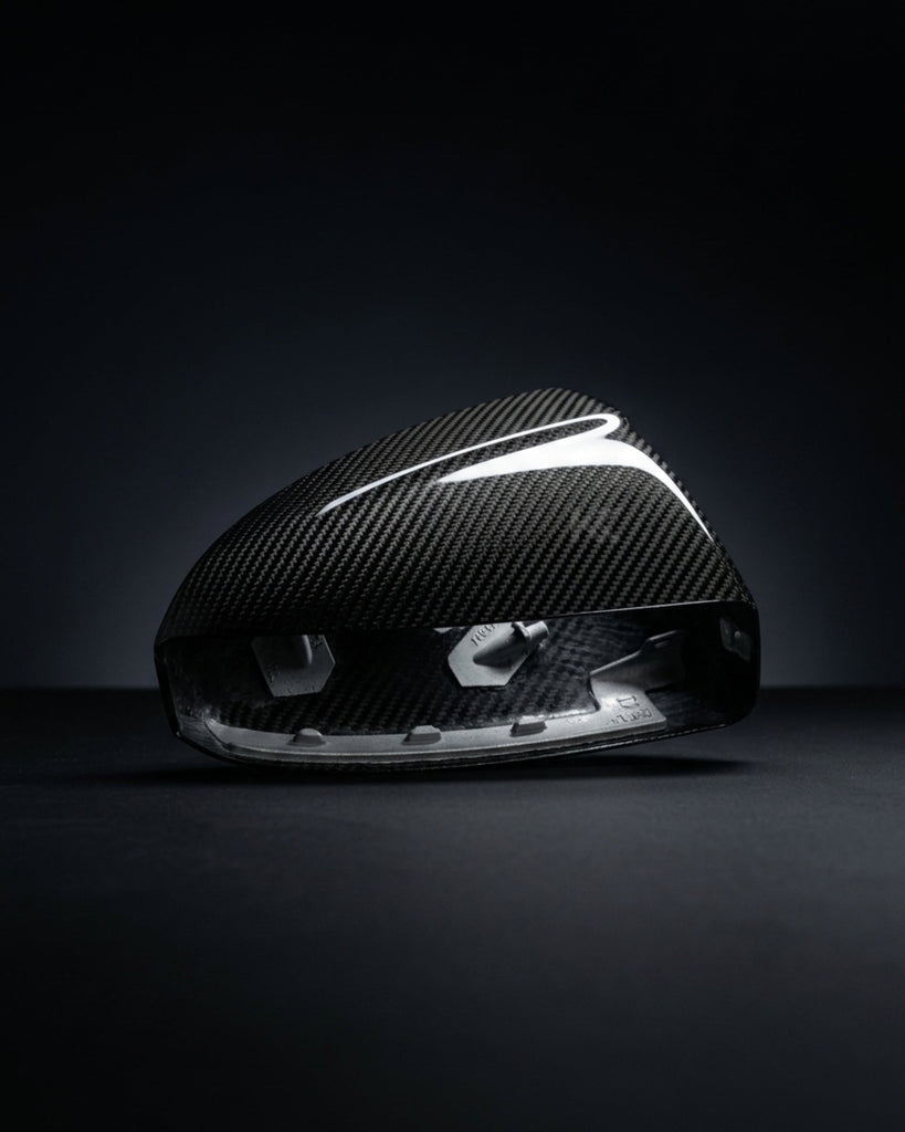 2019–2023 Audi R8 V10 Coupe Mirror Covers – Prepreg Dry Carbon Fiber