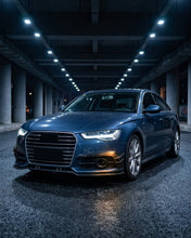 Load image into Gallery viewer, 2015–2018 Audi A6 S-Line / S6 C7 Sedan A Style Front Bumper Canard Fins – Carbon Fiber
