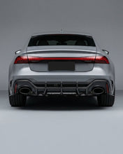 Load image into Gallery viewer, 2020–2021 Audi RS7 C8 Sportback Finned Rear Bumper Lip – Dry Carbon Fiber