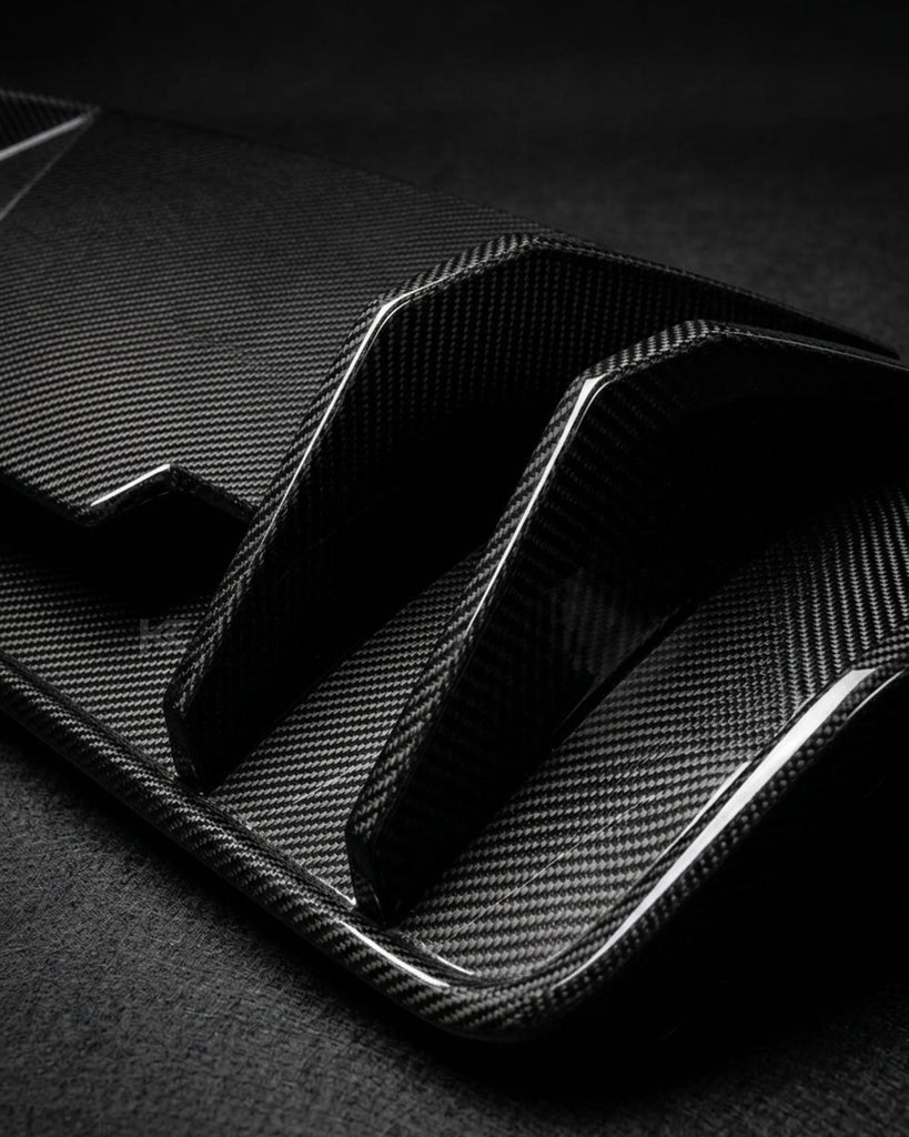 2016–2018 Audi R8 V10 & V10 Plus Coupe Custom Style Rear Bumper Lip Diffuser – Dry Carbon Fiber