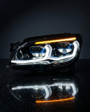 Load image into Gallery viewer, BMW 7 Series F02 G12 Style LED Headlight Assembly with Dual-Color DRL (Yellow / White) 2013 - 2015 (Replaces 63117228423)