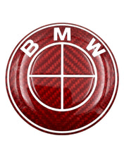 Load image into Gallery viewer, BMW Hood, Trunk &amp; Steering Wheel Emblem Roundel Overlays – Carbon Fiber