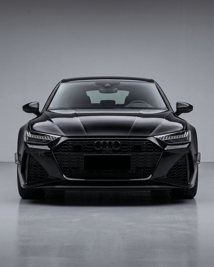 2020–2021 Audi RS7 C8 Sportback ABT Style Front Bumper Canards – Dry Carbon Fiber